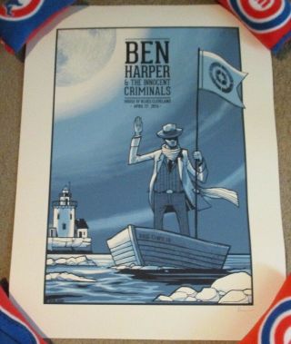 Ben Harper Concert Gig Poster Print Cleveland 4 - 17 - 16 2016 Clinton Reno