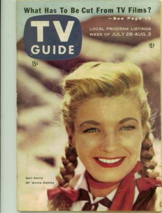 Tv Guide 174 Gail Davis Of Annie Oakley July 28,  1956