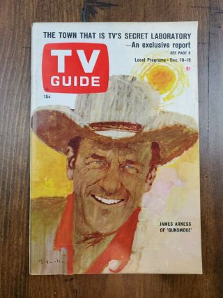 Tv Guide Dec 1966 James Arness Gunsmoke Milton Berle Jericho Cleveland,  Oh