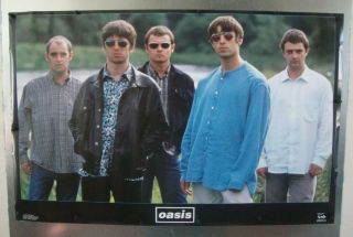 Oasis Band Vintage Music Poster 22.  5 " W X 34.  5 " H 1996 Pre - Owned