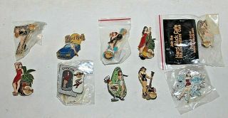 10 Limited Edition Hard Rock Café " Sexy Girls " Collectors Pins