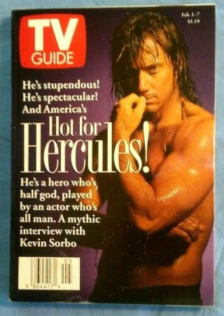 Tv Guide Feb 1 - 7 1997 Kevin Sorbo,  Hercules Unread