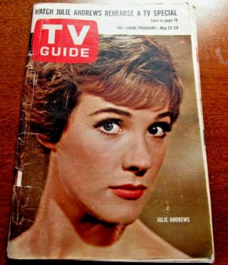 Vintage - Tv Guide - May 22nd 1965 - Julie Andrews - Very Good