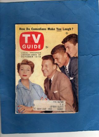 1956 The Nelson Family Illinois Tv Guide Little Ricky Arnez Vg/ex