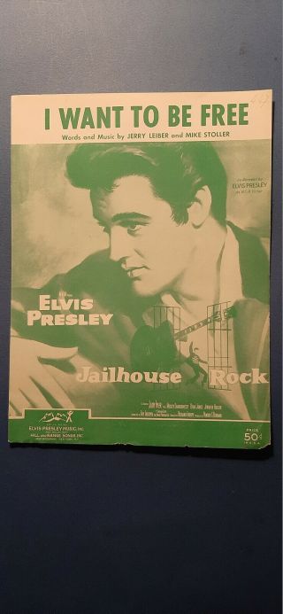 Elvis Presley Vintage Sheet Music I Want To Be Usa