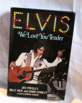 Elvis Presley " We Love You Tender " Hardcover Book Signed By Rick Stanley