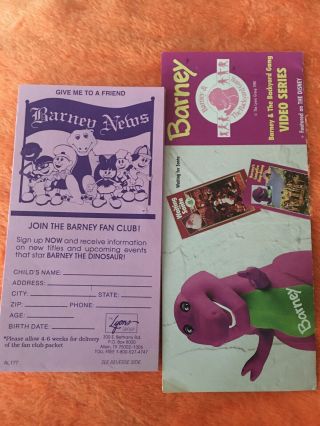 Vintage Barney The Dinosaur Brochures/1991