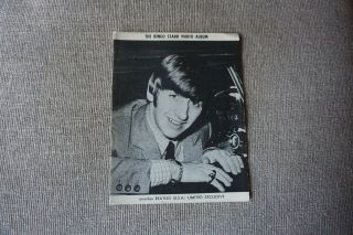 1965 Beatles Fan Club Usa Limited Exclusive Ringo Starr Photo Album
