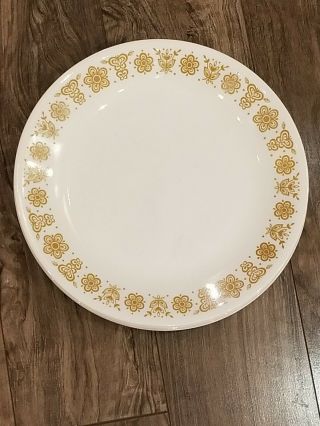 8 Vintage Corelle Butterfly Gold 10 1/4 " Dinner Plates