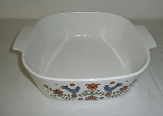 Vintage Corning Ware A - 84 - B Country Festival 4 Qt Casserole with A - 12 - C Lid 2