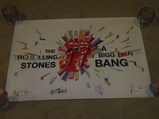 The Rolling Stones 2005 Fan Club A Bigger Bang Tour Poster Textured