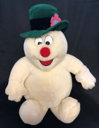 Gemmy Frosty The Snowman 15 " Singing Animated Plush Christmas Vintage Stuffed