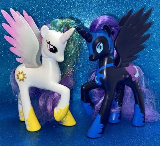 Hasbro 2011 My Little Pony Nightmare Moon Princess Luna Princess Celestia 5” Mlp