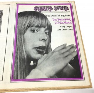 Vintage Rolling Stone May 17th 1969 Issue No.  33 - The Band - Joni Mitchell