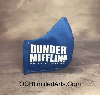 The Office Dunder Mifflin Paper Company 3 Layer Fitted Face Mask Face Cover