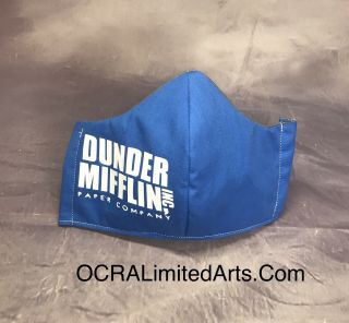 The office Dunder Mifflin Paper Company 3 Layer Fitted Face Mask Face Cover 2
