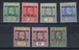 Gilbert And Ellice Islands 1911 1/ - Complete Definitives Sg 1 - 7 Mh