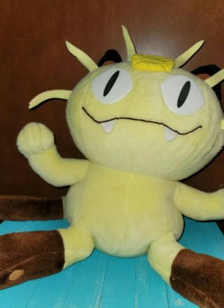 Pokemon Jumbo Plush Meowth by Hasbro Tomy large stuffed animal yellow 18 