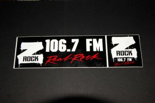 Zrock 106.  7 Heavy Metal Chicago Radio 1980s Bumper Sticker Wlup The Loop Wvvx