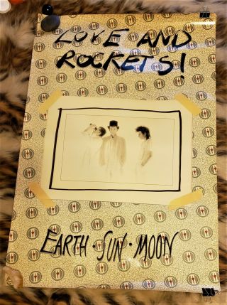 Love And Rockets " Earth Sun Moon " Vintage Promotional Poster