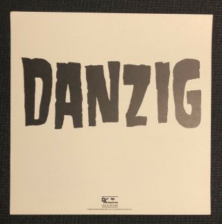 DANZIG I – 2 - Sided Flat Promo Poster 1988 Def Jam 3