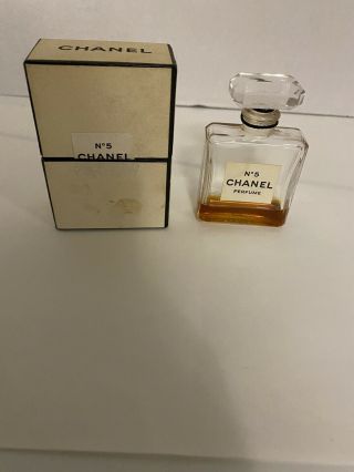 Rare Old Stock Vintage Crystal Chanel No 5 Perfume Bottle Paris France