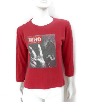 Vintage Rock Tour Tee Shirt 1975 Who Tour Tee Shirt London Long Sleeve Red 52