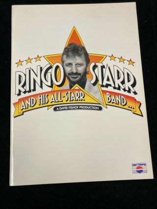 Vintage 1989 Ringo Starr And His All Star Band Concert Program,  First Tour