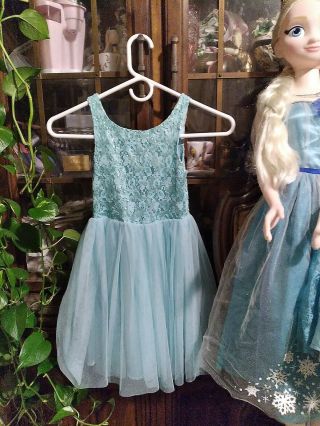 Disney Frozen My Size Elsa Doll,  girls dress size 6 AND Disney Store Elsa plush 2