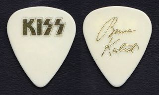 Kiss Bruce Kulick Signature White/gold Guitar Pick - 1990 Hot In The Shade Tour