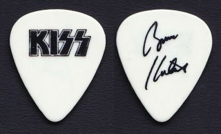 Kiss Bruce Kulick Signature White Guitar Pick 2 - 1992 Revenge Club Tour