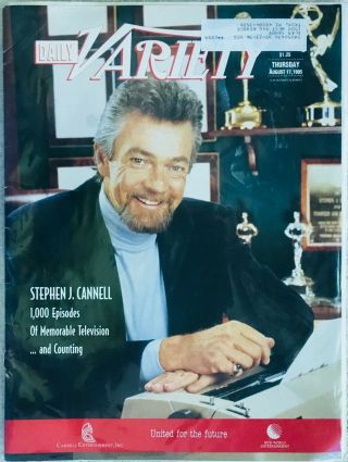 Stephen J.  Cannell Variety Supplement From 1995 Rockford Files Baretta A Team