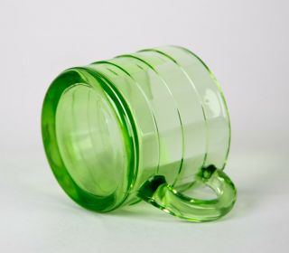 Anchor Hocking Block Optic Green Creamer Vintage Depression Glass 2