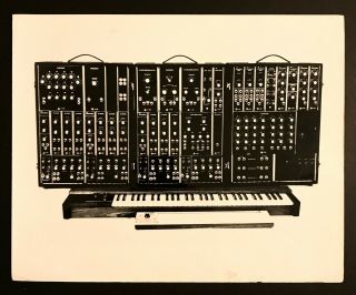 Moog Synthesizer Vintage 1960s Glossy Publicity Photo Early Model 8 " X 10 " Rare