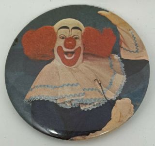 Vintage Bozo The Clown Button Pin Tv Larry Harmon Pinto Colvig Bob Bell