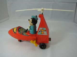 Vintage Disney Mickey Mouse Club Rotocopter Helicopter Wind Up Durham Ind.  Inc.