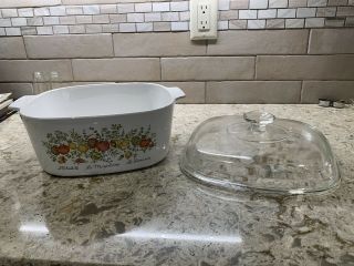 Corning Ware Spice of Life 5 quart casserole dish with lid - vintage 2