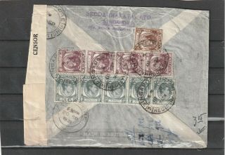 Malaya Singapore Klm Airmail Cover To Netherlands Censored 1939