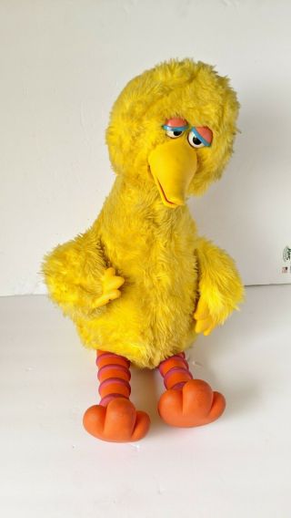 Vintage 1986 Ideal Big Bird Story Magic 20 " Talking Plush Doll Read Details