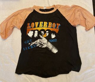 Loverboy Get Lucky Vintage Concert T Shirt And Ticket Stub