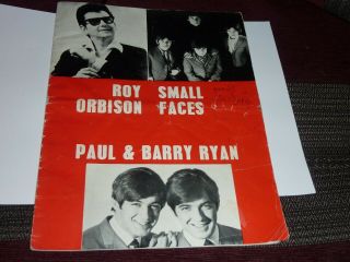 Roy Orbison Small Faces Paul & Barry Ryan Uk Tour Programme 1967