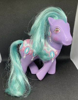 Vintage G1 Hasbro My Little Pony Merry Go Round Sparkler Purple Beauty