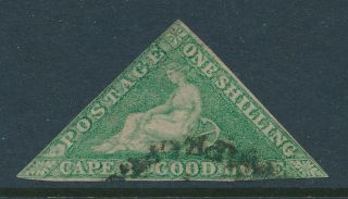 Sg 21 Cape Of Good Hope 1863 - 64 1/ - Bright Emerald Green Very Fine Part.