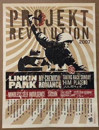 Projekt Revolution 2007 Tour Poster