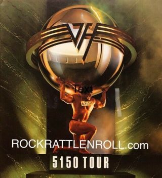 Eddie Van Halen 1986 5150 Tour Concert Program Book Sammy Hagar Rock N’ Roll
