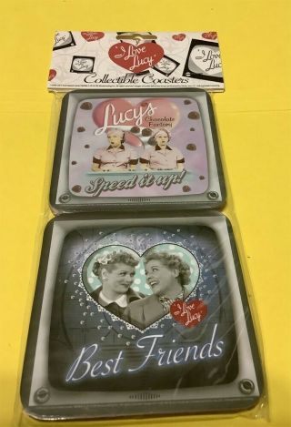 I Love Lucy Set Of 4 Collectible Drink Coasters