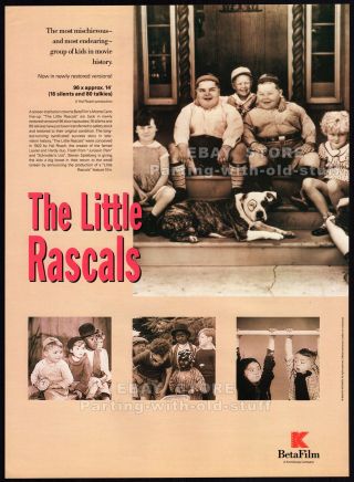 The Little Rascals_original 1994 Trade Print Ad / Tv Promo_our Gang Comedies