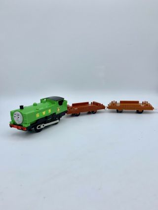 Motorized Duck W/ 2 Flatbed Cargo Thomas & Friends Trackmaster