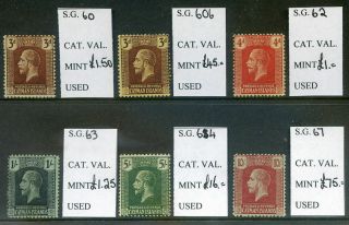 Cayman Islands 1921 - 26 Kg 5th 3d 2 Shades And 4d To 10sh (2020/04/03 01)