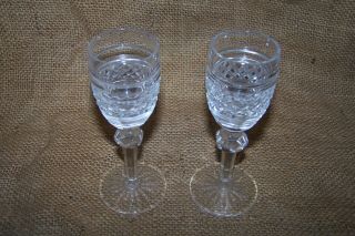 Vintage Waterford Ludlow (2) Diamond Star Clear Cut Crystal Mini Shot Wine Glass